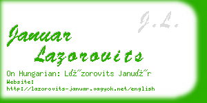 januar lazorovits business card